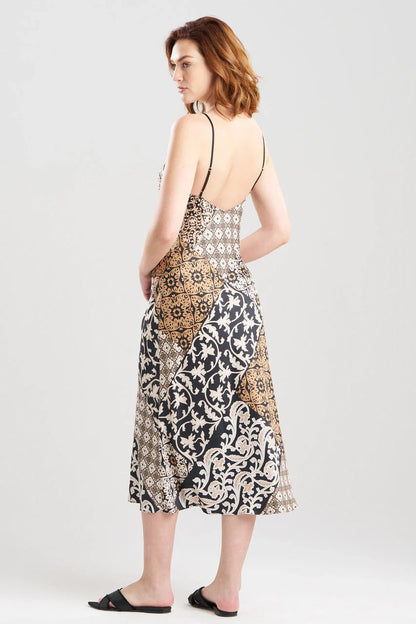 NATORI Tapestry Slip Dress