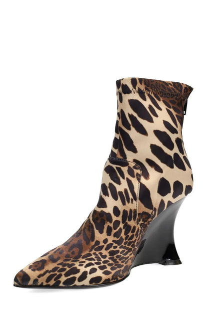 Natori Neko Suede Wedge Ankle Boot - Chestnut