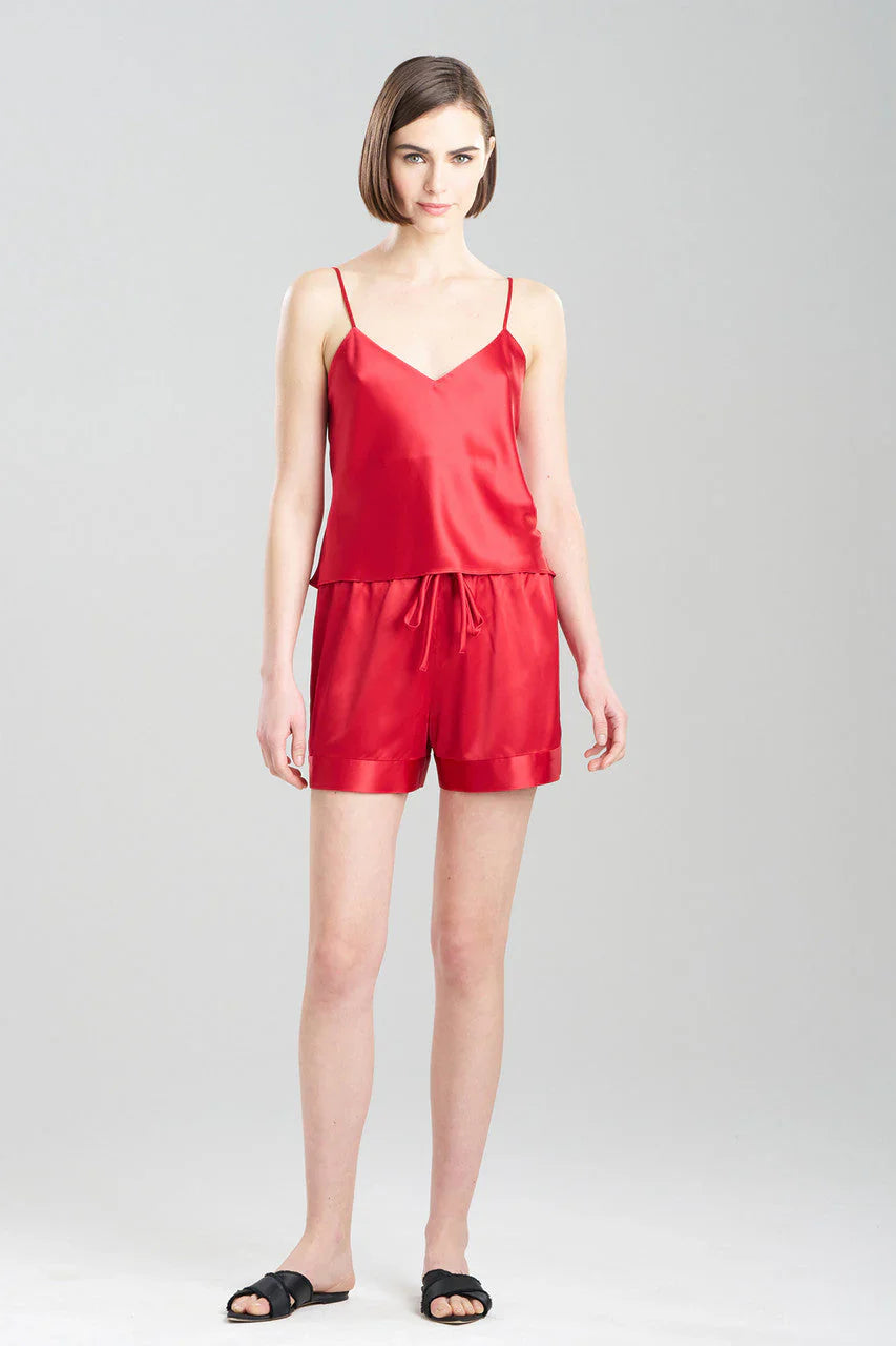 Natori Glamour Cami Shorts PJ - Brocade Red
