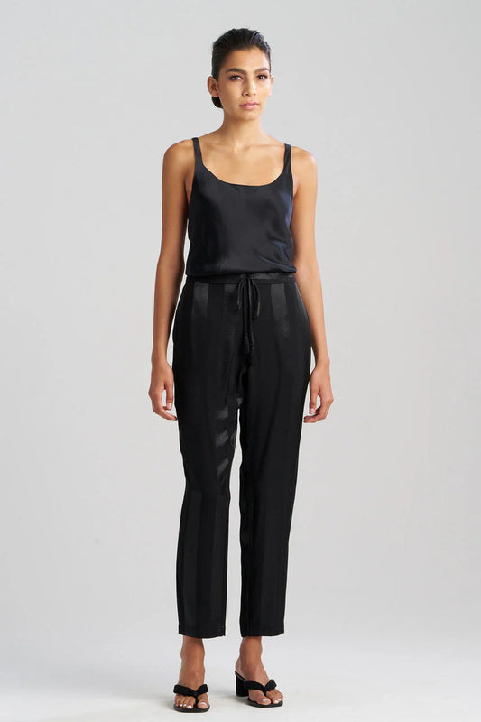 NATORI Satin Jacquard Stripe Pants