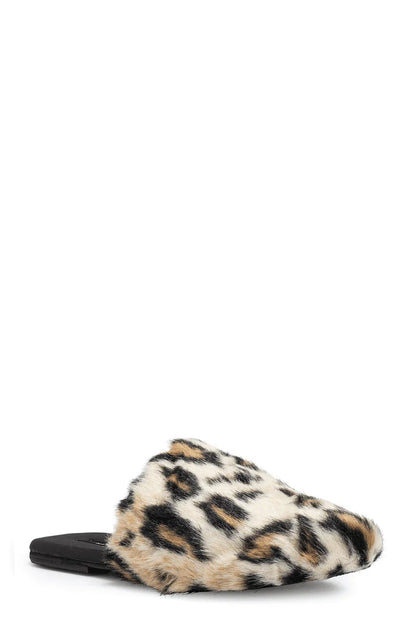 Natori Faux Leopard Fur Slide