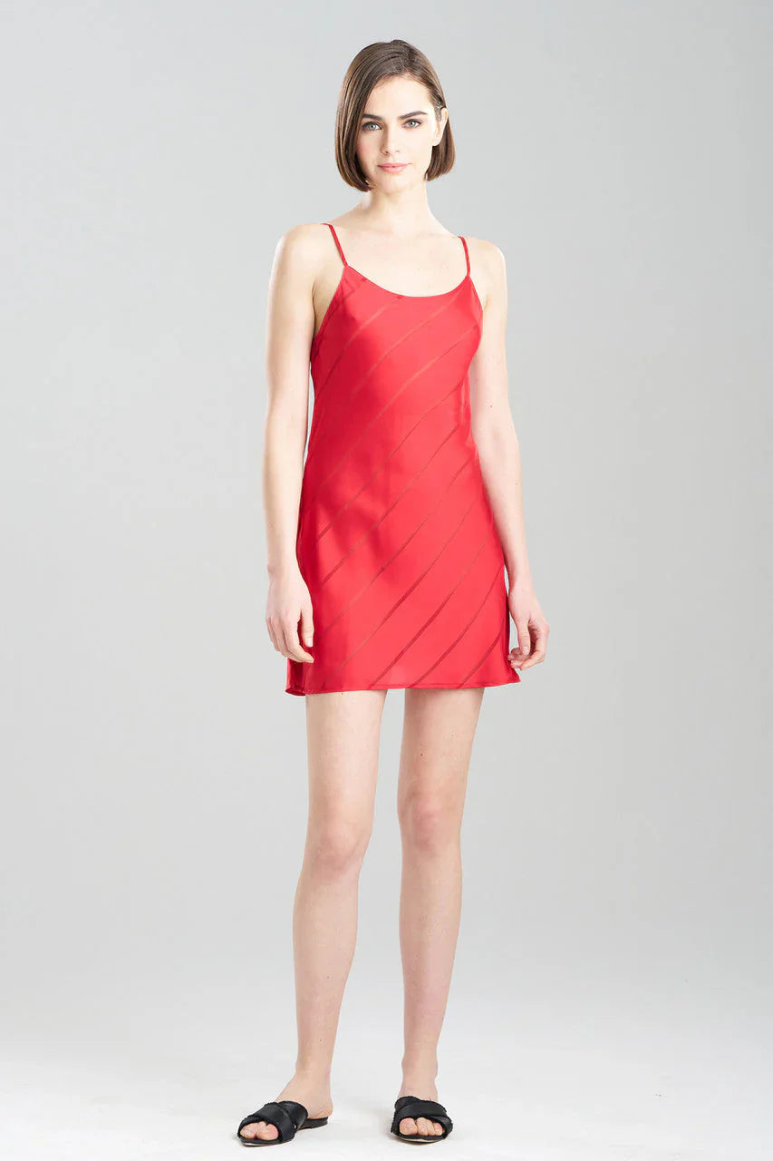 NATORI Sheer Stripe Jacquard Chemise