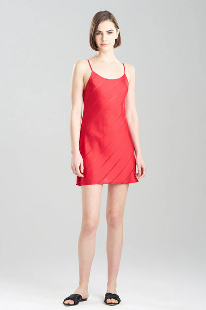 NATORI Sheer Stripe Jacquard Chemise