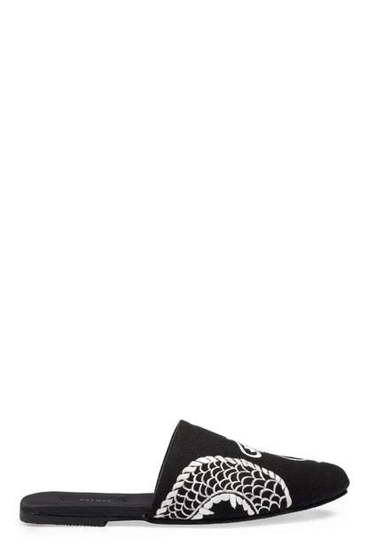 Natori Dragon Embroidered Felt Slide