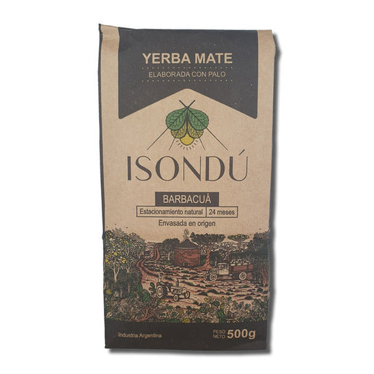 Pampa Direct Isondú Yerba Mate Con Palo Barbacua, 24 Month Natural Aging (500 g / 1.1 lb)