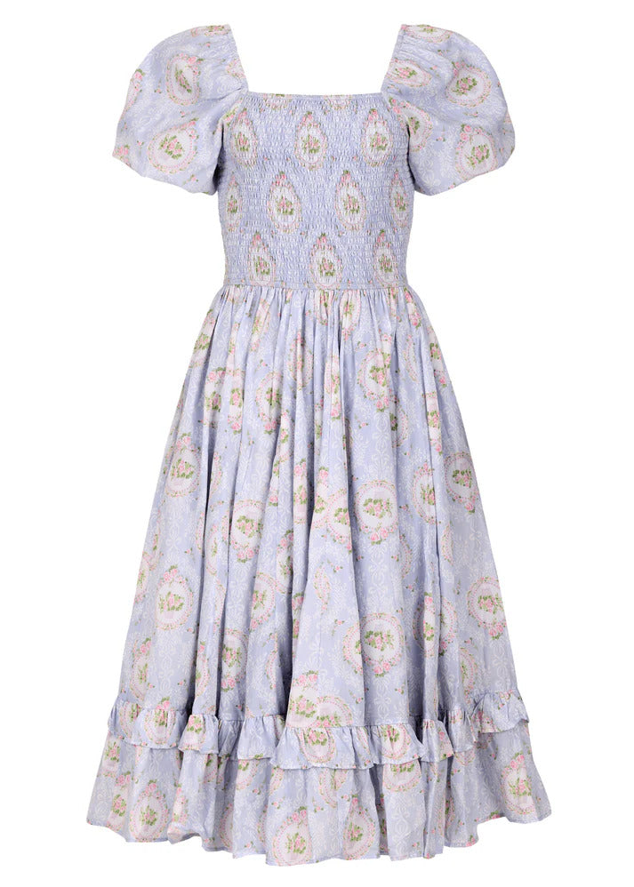 JessaKae Blooming Bows Dress - Bluebell