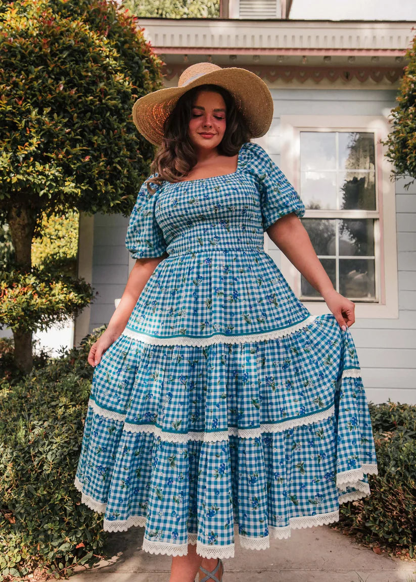 JessaKae Blueberry Muffin Dress - Blue