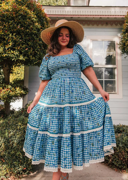 JessaKae Blueberry Muffin Dress - Blue