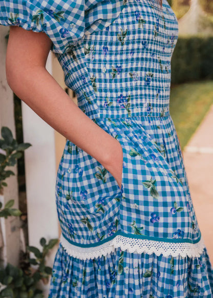 JessaKae Blueberry Muffin Dress - Blue