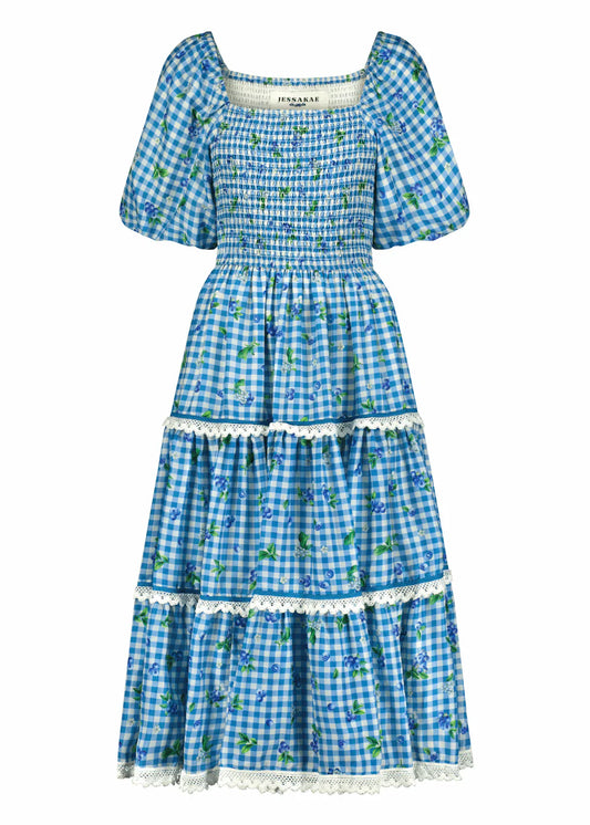 JessaKae Blueberry Muffin Dress - Blue