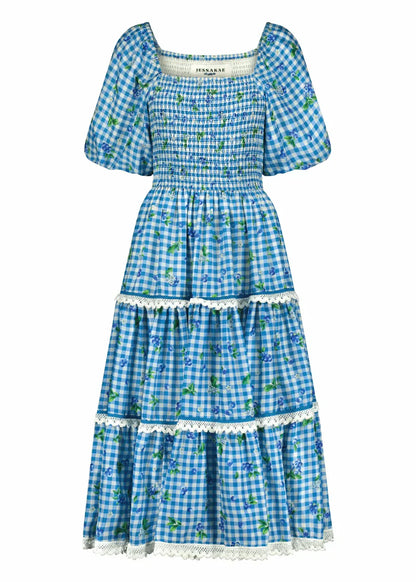JessaKae Blueberry Muffin Dress - Blue