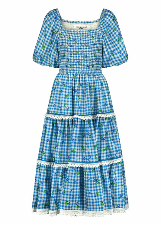 JessaKae Blueberry Muffin Dress - Blue