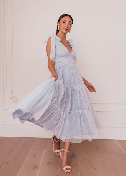 JessaKae Jeanne Dress Dusty Blue