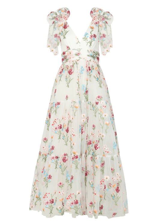 JessaKae Margaret Maxi Dress - White Floral