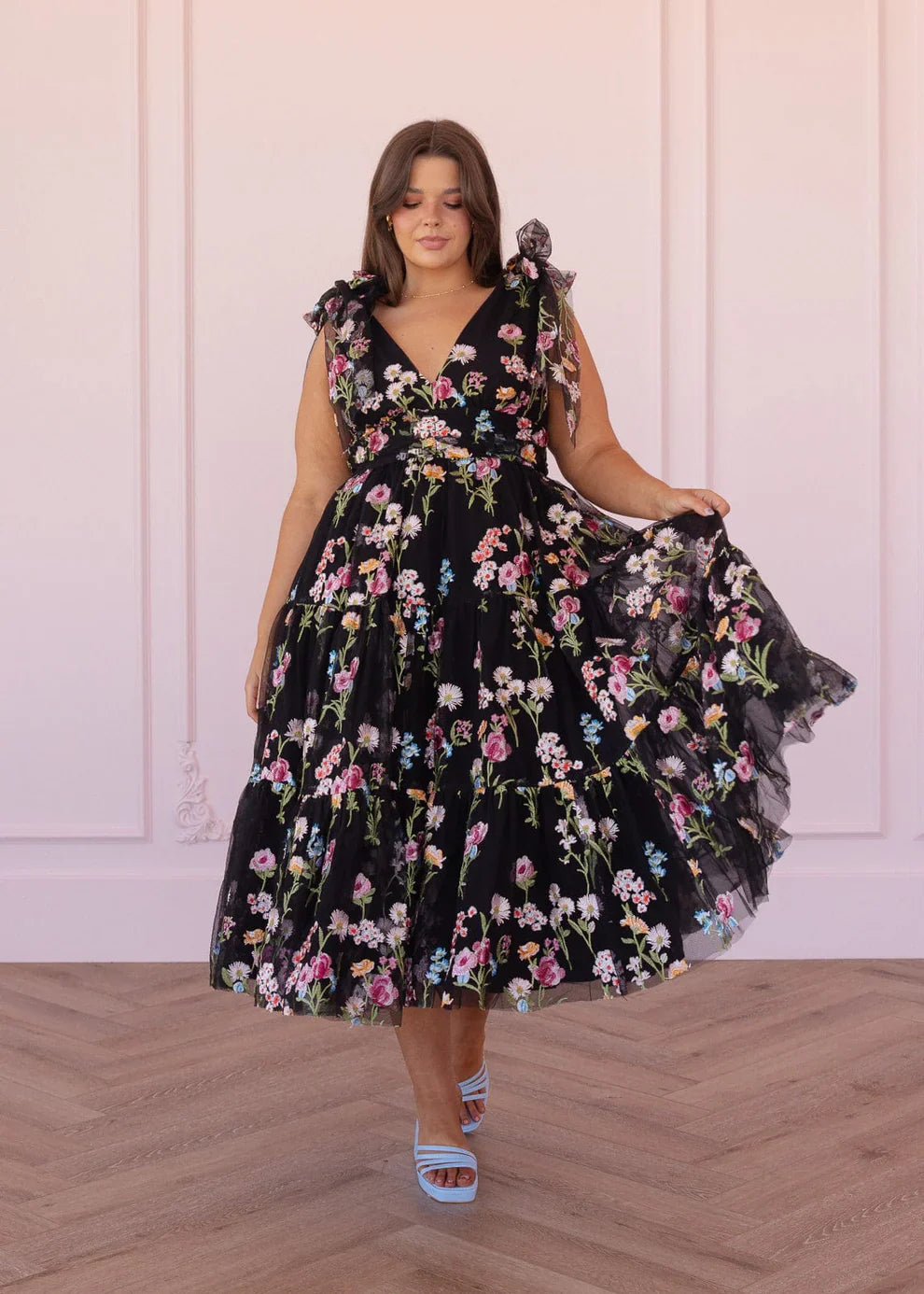 JessaKae Margaret Midi Dress Black