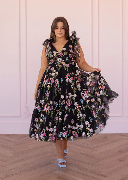 JessaKae Margaret Midi Dress Black