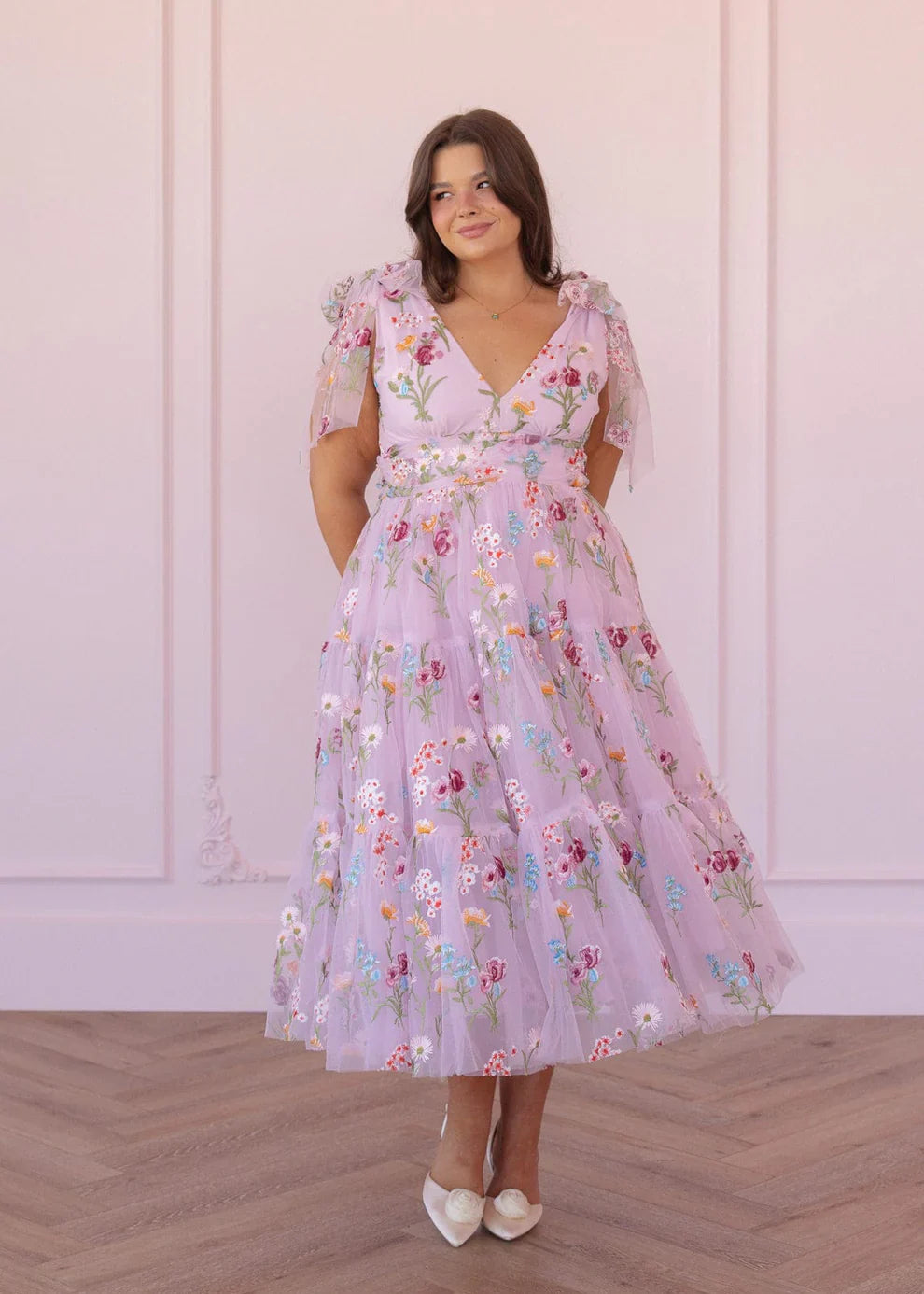 JessaKae Margaret Midi Dress Pink