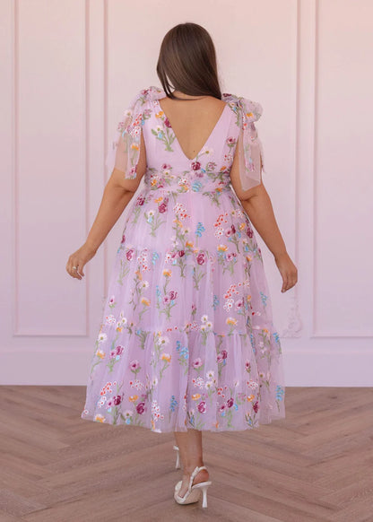 JessaKae Margaret Midi Dress Pink