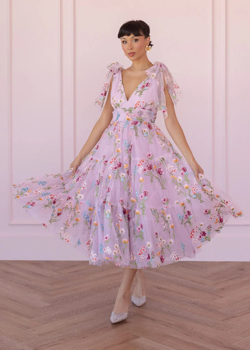 JessaKae Margaret Midi Dress Pink
