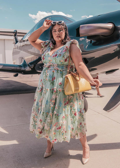 JessaKae Margaret Midi Dress Green