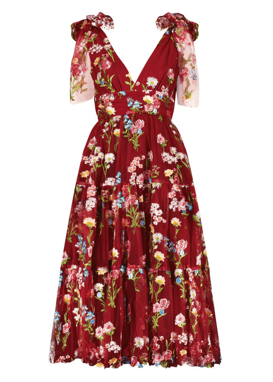 JessaKae Margaret Midi Dress Red