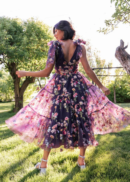 JessaKae Margaret Midi Dress Purple