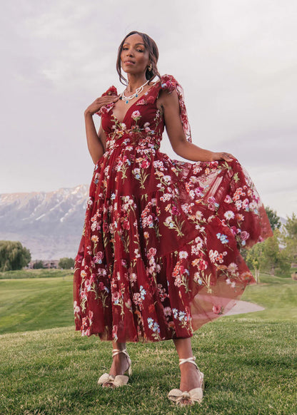 JessaKae Margaret Midi Dress Red