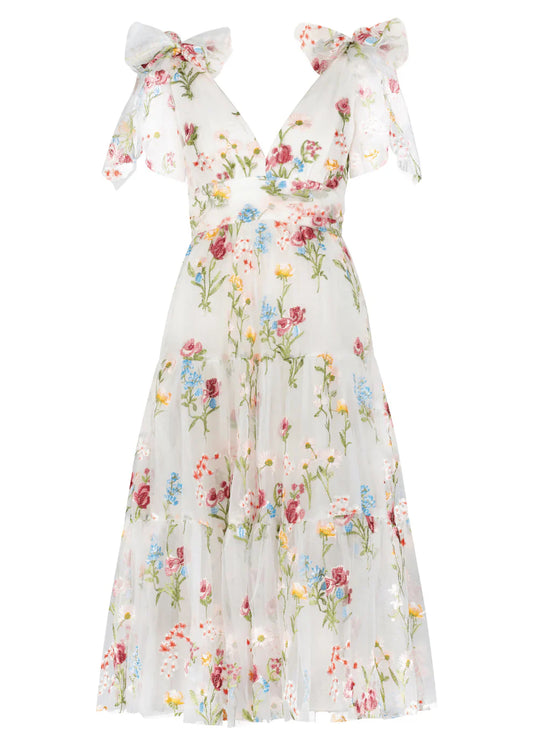 JessaKae Margaret Midi Dress White
