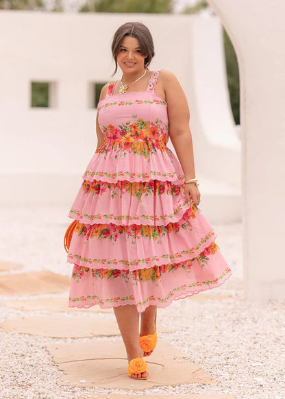 JessaKae Mirabelle Dress - Flamingo Bloom