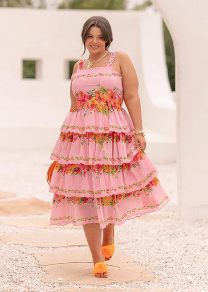 JessaKae Mirabelle Dress - Flamingo Bloom