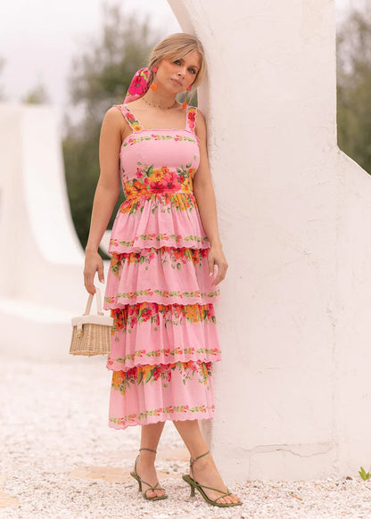 JessaKae Mirabelle Dress - Flamingo Bloom