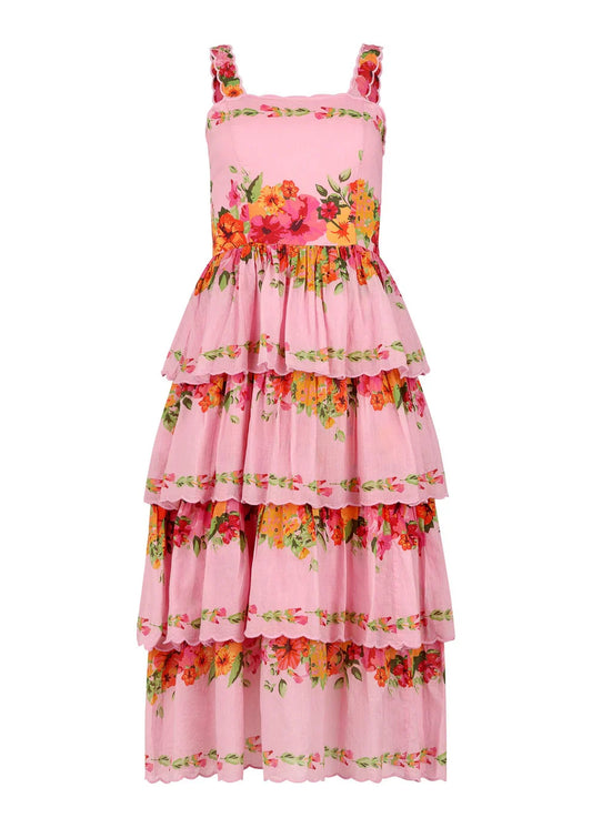 JessaKae Mirabelle Dress - Flamingo Bloom