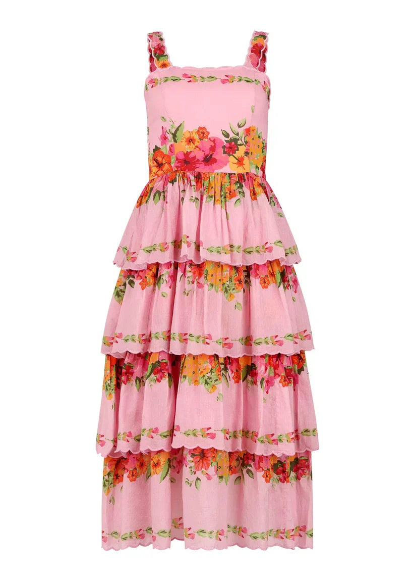 JessaKae Mirabelle Dress - Flamingo Bloom