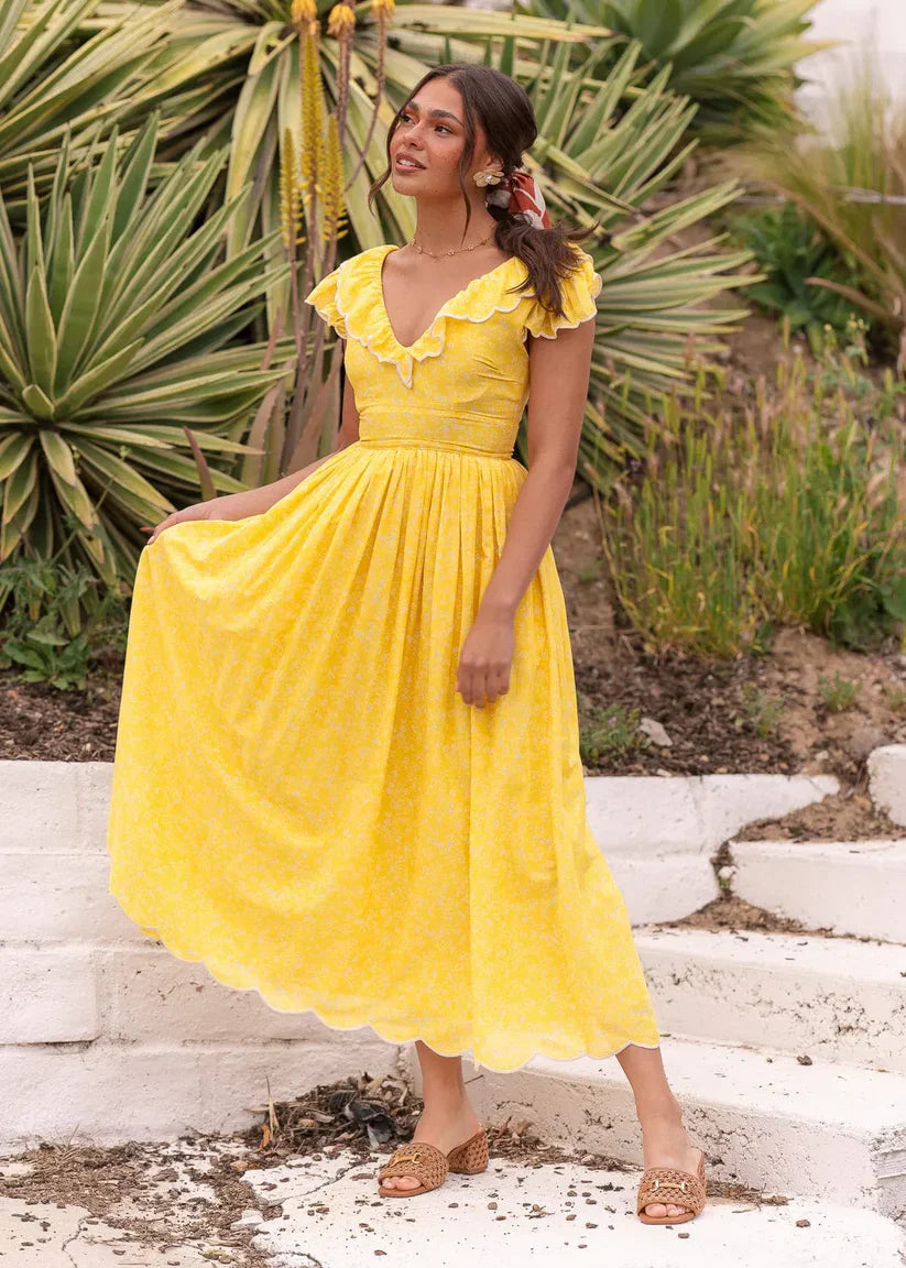 JessaKae Marisol Dress - Canary Yellow