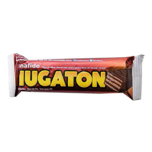 Pampa Direct Nugaton Candy Bar with Peanut Butter, Cacao and Chocolate Coated, 27 g / 0.95 oz (pack of 6)