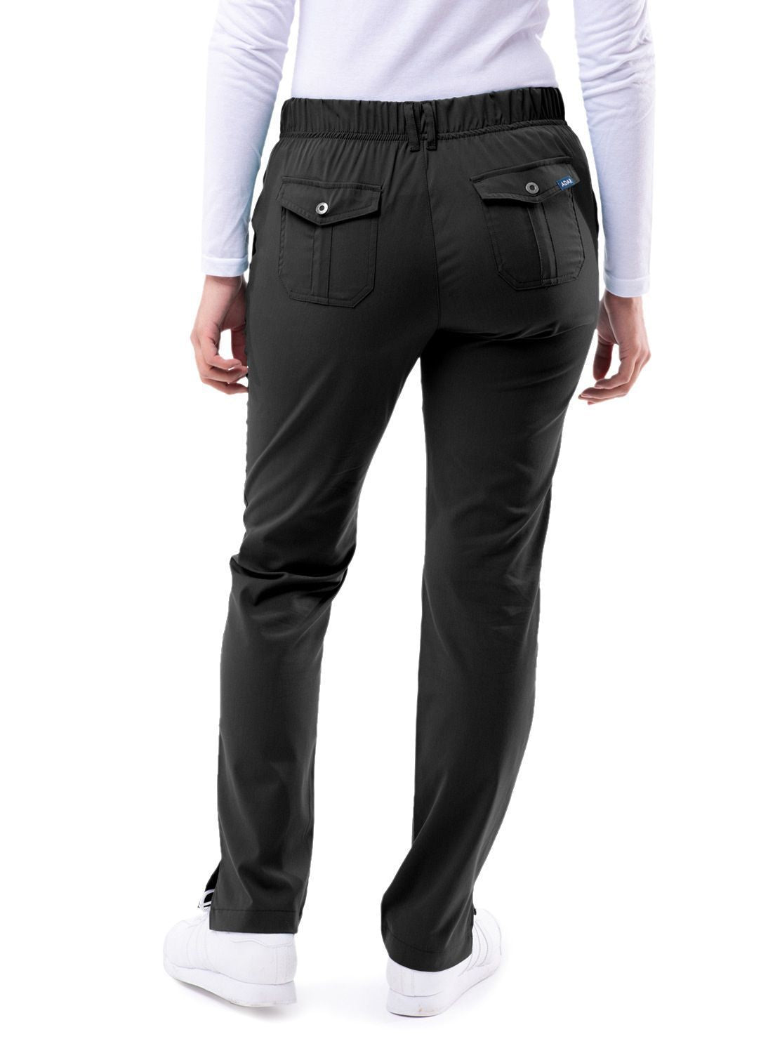 Adar Women's Slim Fit 6 Pocket Pant - Apple - Black - Coffee
