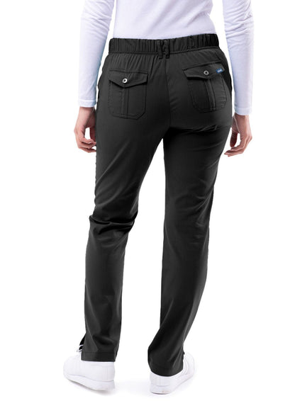 Adar Women's Slim Fit 6 Pocket Pant - Apple - Black - Coffee