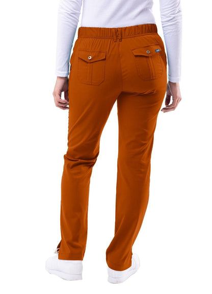Adar Women's Slim Fit 6 Pocket Pant - Cinnamon - Rapture Rose - Spring Leaf
