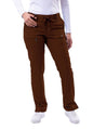 Adar Women's Slim Fit 6 Pocket Pant - Apple - Black - Coffee