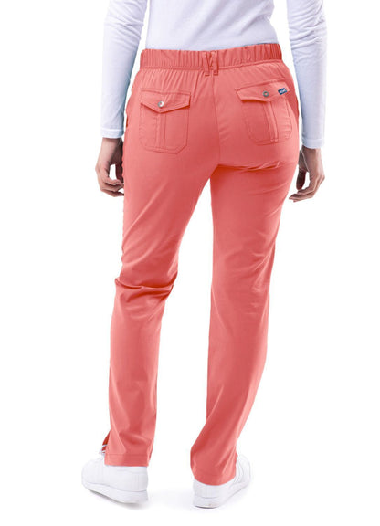 Adar Women's Slim Fit 6 Pocket Pant - Cinnamon - Rapture Rose - Spring Leaf