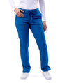 Adar Women's Slim Fit 6 Pocket Pant - Red Ochre - Royal Blue - Teal Blue