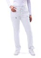 Adar Women's Slim Fit 6 Pocket Pant - White - Wine - Heather French Blue