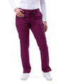 Adar Women's Slim Fit 6 Pocket Pant - White - Wine - Heather French Blue