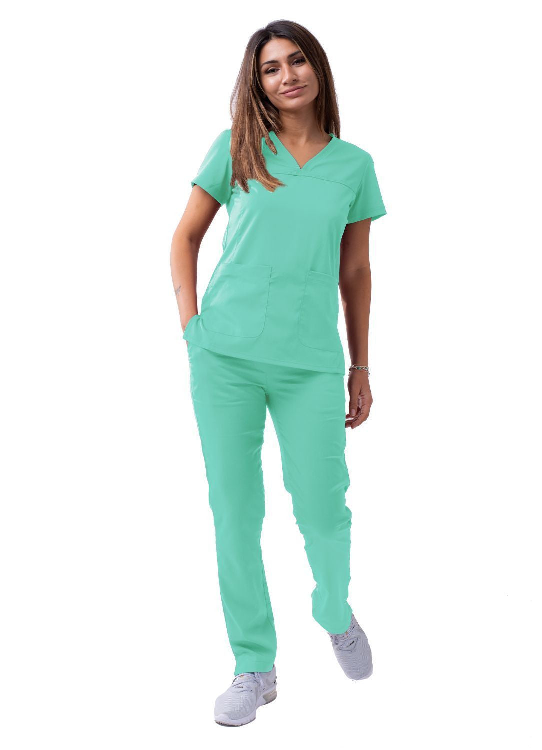 Adar Women’s Sweetheart V-neck Scrub Top 3