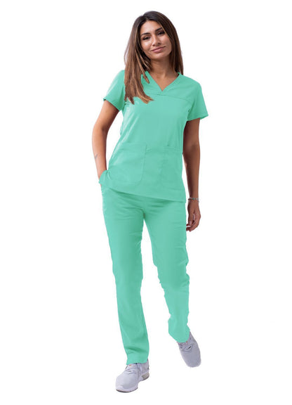 Adar Women’s Sweetheart V-neck Scrub Top 3