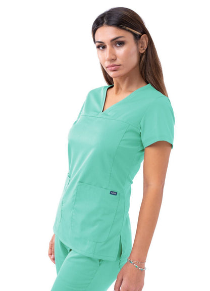 Adar Women’s Sweetheart V-neck Scrub Top 3
