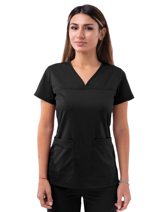 Adar Women’s Sweetheart V-neck Scrub Top 1