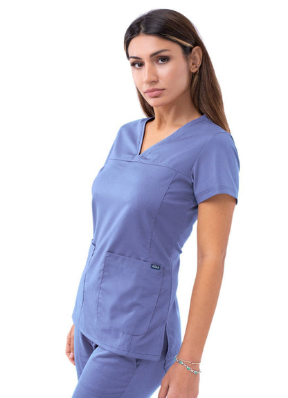 Adar Women’s Sweetheart V-neck Scrub Top 1