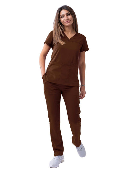 Adar Women’s Sweetheart V-neck Scrub Top 1
