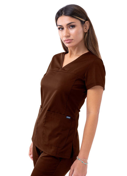 Adar Women’s Sweetheart V-neck Scrub Top 1